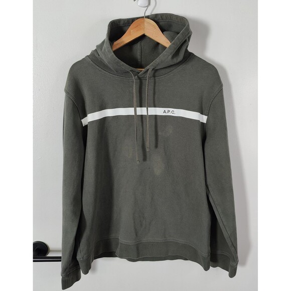 A.P.C Rue Madam Paris Hoodie Green Mens Size XL Designer (See Desc) - Picture 1 of 8